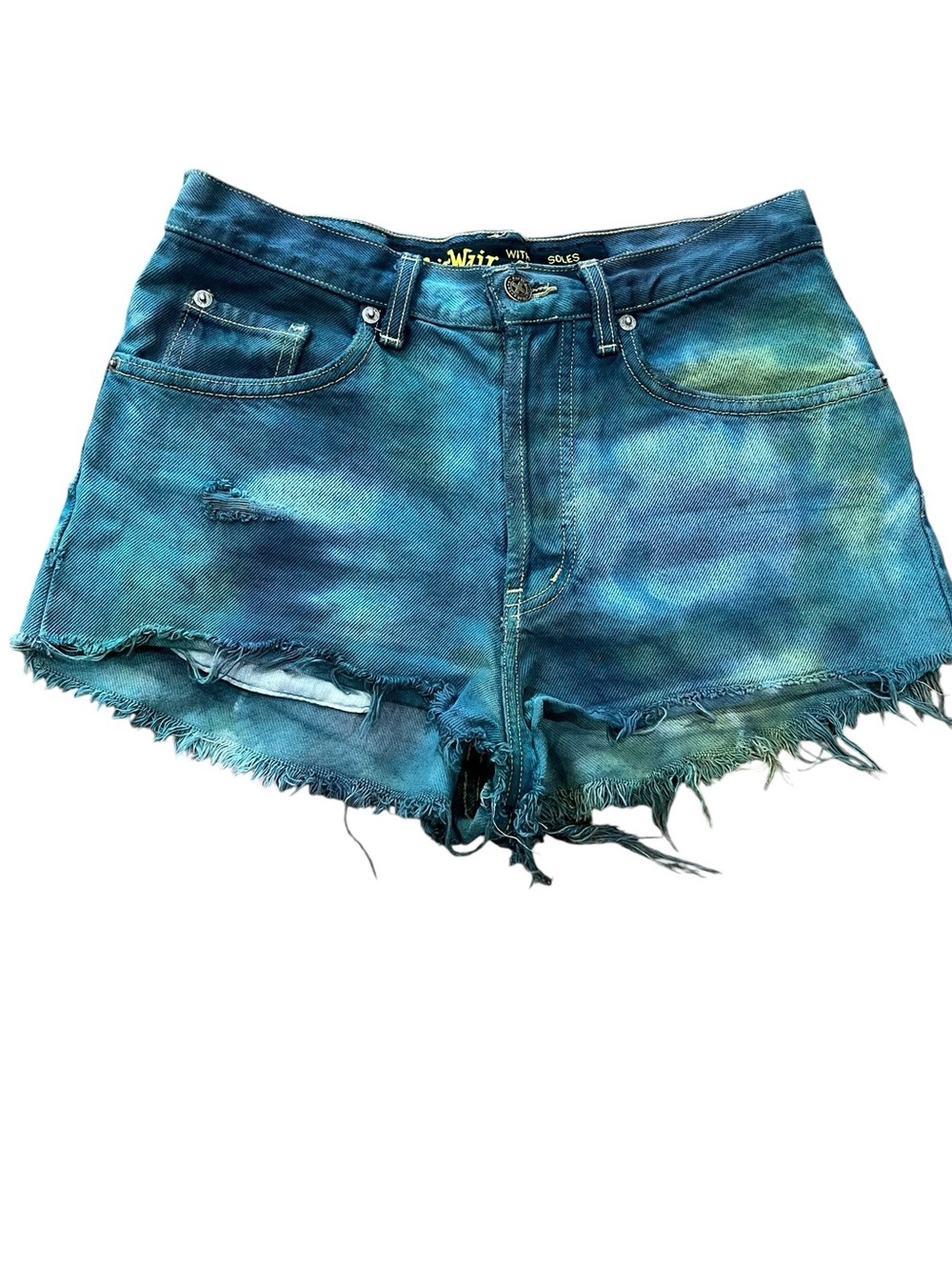 Dr Martens Airwair women’s bootie shredded shorts vintage 80’s/90’s grunge